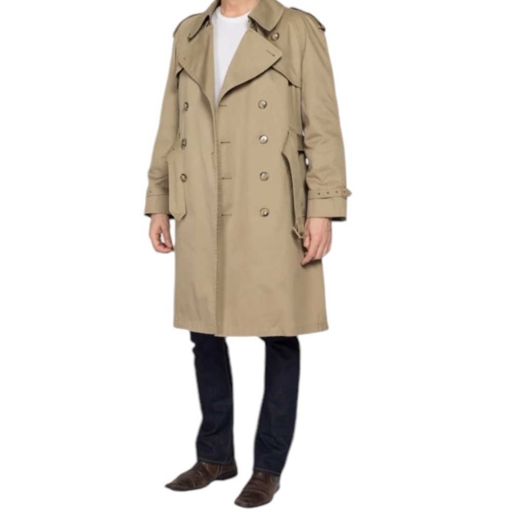 1980's Vintage Misty Harbor Trench Coat Women's XL, Men's Large 42R Khaki Tan - Picture 5 of 16